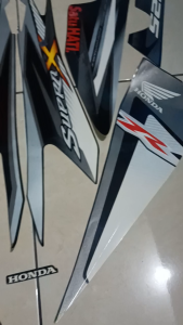 stiker striping honda supra x 125 r 2013 hitam lis body standar berkualitas original