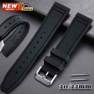 New High Quality Thick Silicone Watch Strap 20mm 22mm Quick Release Women Men Waterproof Wristband for Seiko Bracelet for Rolex