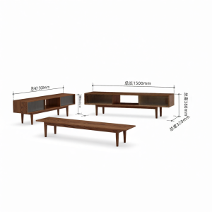 YUANSHI YUANSU | Multi-functional Solid Wood Oak TV Cabinet