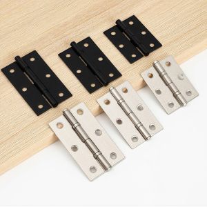 10PCS Stainless Steel Soundproof Hinges Cabinet Door and Window Toolbox Wooden Box Flat Hinges Household Furniture Hardware