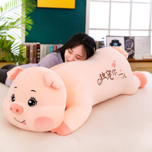 Huggable Soft Plush Pig Doll Toy Sleeping Pillow Super Soft Long Cloth Doll Friend Birthday Gift for Girls Stuffed Animal Toy