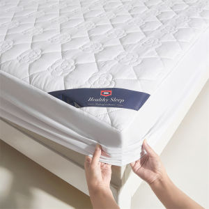 1 Tấm Bảo Vệ Nệm Chống Thấm Nước Mềm Mại Thoáng Khí Không Gây Tiếng Ồn Phù Hợp Với Giường Đơn Hoặc Giường Đôi - Vỏ Bọc Bằng Polyester Thoải Mái