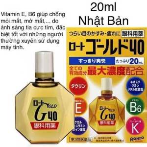 [NHẬT] NHỎ MẮT NHẬT BẢN ROHTO GOLD 40 20ml