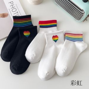 ถุงเท้าผ้าฝ้ายแท้สำหรับผู้หญิง ถุงเท้าขาสั้นลายการ์ตูนน่ารัก ทรงบาง ฤดูใบไม้ผลิและฤดูใบไม้ร่วง ถุงเท้าผู้หญิง