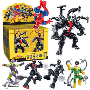 Spider Man Building Blocks Figure Blind box Assembles toy Miles Morales  Venom Figure Doctor Octopus Green Goblin Figurine