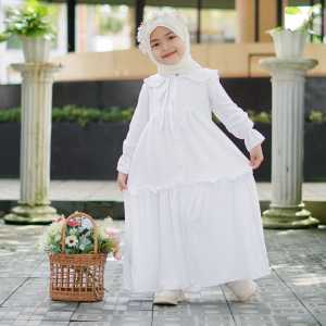 TERBARU DRESS GAMIS POLOS JESIKA ANAK PERAMPUAN USIA 3-10 TAHUN MODEL KEKINIAN
