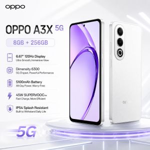 OPPO | 2026 new OPPO A3X 5G Smartphone 8GB+256GB 6.67-inch 120Hz Display Dimensity 6300 5100mAh Battery 45W Fast Charge Dual SIM