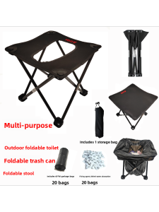 Portable Folding Car Toilet Outdoor Emergency Travel Camping Restroom for Elderly Large And Small Bowel Movements
