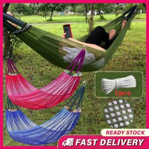 Travel Hammock with Storage Bag Ice Silk Hammock Duyan Camping Hiking Outdoor Foldable Hammock