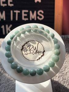 Jadeite natural stone bracelet 8mm bead size 16cm wrist size