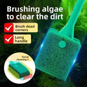Aquarium Glass Cleaning Brush Floating Cleaning Window Double-sided Algae Scraper Sponge Aquarium Cleaning Tools Cleaning Tool