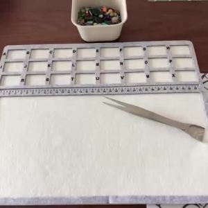 Felt Beading Mat Rectangle Craft Board With Measurement Scale For Jewelry Making Bead Sorting DIY Art Projects