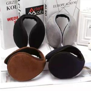 【♡Lovely girls house♡】Winter Warm Earmuffs for Men Women Skiing Pure Color Plush Ear Warmers Folding Earmuffs