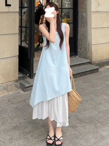 SENWA | Blue Sleeveless Maxi Dress