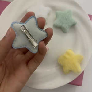 FH-C1385 Jepit Bintang Cute Klip Bulu Lembut Aksesoris Rambut Anak Fashion Wanita / Jepitan Rambut