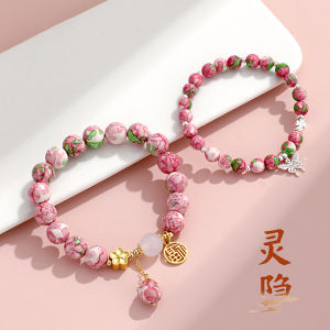 New Lucky Bamboo Stem Rainbow Stone Womens Bracelet Fashion Jewelry Good Luck Charm Versatile Hand Chain Stylish Accessory