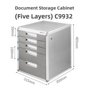 GOLDLONSEN | Lockable Aluminum Filing Cabinet