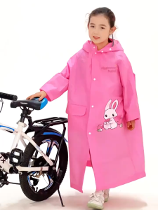 🪅เสื้อกันฝนเด็ก 🪅วัสดุEVA คุณภาพสูง รูปแบบการ์ตูน ขอบกว้าง นุ่มและสบาย เสื้อกันฝนเด็กโต👧👦