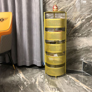 Kitchen Special Vegetable Basket Storage Rack Rotating Gap Floor Multi-Layer Fruit and Vegetable Snack Storage Rack Vegetable Storage Rack