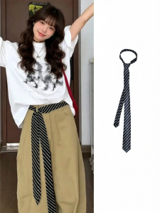 JIFANPAUL | Phụ Kiện Khăn Lụa Dây Đai Sọc