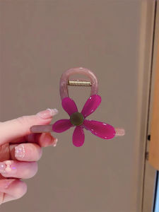 คลิปหนีบผมรูปดอกไม้สีสันสดใสขนาดกลางสำหรับผู้หญิง คลิปหนีบผมสไตล์หวานสำหรับใส่ผมครึ่งหัว คลิปหนีบผมรูปฉลาม คลิปหนีบผมสำหรับถ่ายภาพ