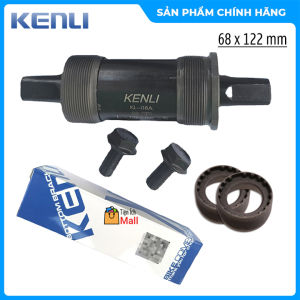 Trục giữa (cốt giữa) xe đạp bạc đạn cốt vuông KENLI 68x122mm - 68x122.5mm