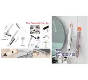 Sikat Toilet 3in1 Pembersih Westafel Dapur Kamar Mandi Bisa Berputar 360 Derajat Sikat Pembersih Dapur Jendela Toilet Serbaguna