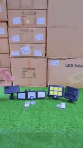 Đèn năng lượng mặt trời trang trí sân vườn đèn led 3 mảnh 94 mắt led to công suất 150W siêu sáng gấp mở gọn gàng điều chỉnh 360°tấm pin liền đèn