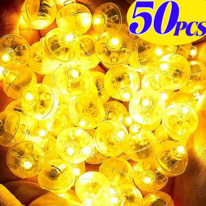 50Pcs Mini LED Round Balloon Lights Colored Luminous Flash Tumbler Ball Lamp Lantern Light For Christmas Wedding Party Decor