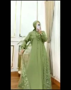 Nadhera Dress Ceruty Premium Full Furring Model Terbaru Mewah Elegan Viral 2024 Gamis Pesta Wanita