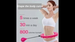 Weighted Sports Circle Hoops for Adults Weight Loss Plus Size for Adults Smart Exercise 2 in 1 Adjustable with Detachable Knots