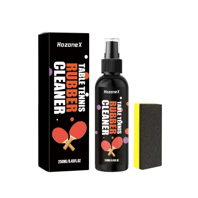 Table Tennis Racket Rubber Cleaner Spray – Removes Dust & Sweat Restores Tackiness & Grip Extends Rubber Life Mild Formula Easy to Carry 250ml