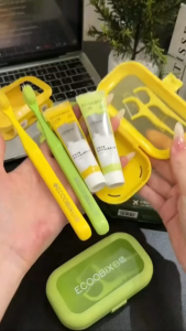 Oral Care Travel Set Toothpaste Toothbrush and Dental Floss Portable Travel Essential Genuine Product