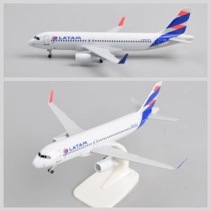 20CM Diecast Metal Alloy Airplane Model Toy For A320 Latam Airlines of Chile Aircraft Plane with Landing Gears Toy For Collectio