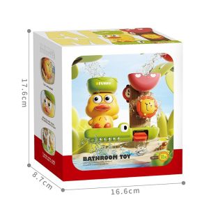 Cartoon Cute Duck Childrens Bathroom Bath Toy Wall Hanging Suction Cup Rotating Fun Summer Baby Water Playing Interactive Set