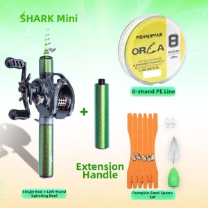 fishingfans | Mini Compact Ultralight Soft Spinning Fishing Rod Kit