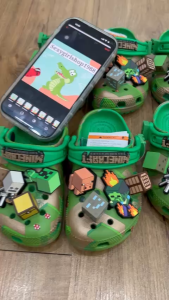 [ Tặng 10 Sticker ] Dép Cross cho bé trai Minecraft Sục Crocs Baya nam nữ người lớn trẻ em hàng xuất khẩu form đẹp