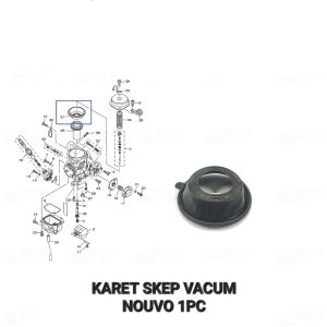 Karet Skep Vacum Nouvo - Seal Sil Sel Vakum Vacuum Sekep Kalburator Karburator Kabulator Karbu Yamaha Nouvo Lele Nouvo Z