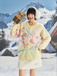 F426 | Fun Casual Loose Knit Sweater