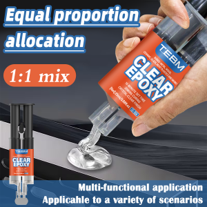 Epoxy Welding Glue Dual-Syringe AB Glue Fast Curing Repair Paste for Metal Crack Leak Broken Parts Indoor & Outdoor Use