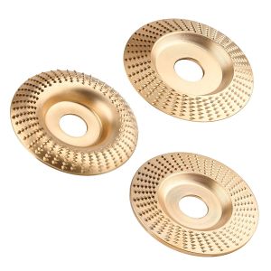 SI FANG Golden Wood Carving Disc Set For 4" Angle Grinder Wood Shaping Wheel Grinding Shaping Disc For Wood Cutting