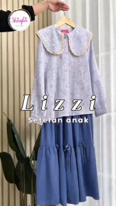 LIZZI SETELAN ROK ANAK REMAJA PEREMPUAN UMUR 10-14 TAHUN - ONE SET TEEN BLOUSE CRINKLE EORA MIX SKIRT LINEN KEKINIAN BY FASHA