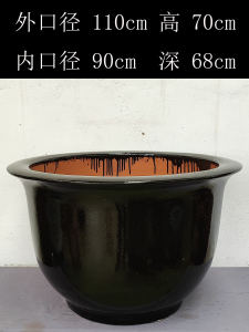 อุปกรณ์ปลูกต้นไม้แบบใหญ่พิเศษจากอู่ชาหยวน ถ้วยดินเผาสีดำขนาดใหญ่สำหรับปลูกต้นไม้และดอกไม้ สไตล์จีน สำหรับตกแต่งบ้าน งานปาร์ตี้ งานวันเกิด