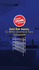 Zehn Rak Sepatu Cj-B1112 Chrome 4 Tiers Adjustable