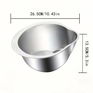 Rice Washer Strainer Bowl Stainless Steel 304 Rice Washing Bowl Rice Sieve Colander Fruit And Vegetable Strainer Kitchen Tools