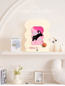 Modern Minimalist Creamy Style Picture Frame Decorative Tabletop Art for Living Room Bedroom TV Cabinet Creative Dopaamine Ornament