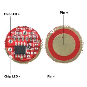 Aideepen | Bảng Điều Khiển Đèn Pin Một Tốc Độ DC 3.7-4.2V Dành Cho Đèn Pin LED Tự Chế Tương Thích Với Linh Kiện 6-15W 17/20mm