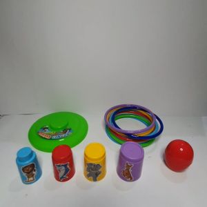 PROMO Mainan Anak Lempar Gelang Cincin Melempar Ring Menyusun Gelas Edukasi Hoopla Stacking Ring Toss TERMURAH BISA COD