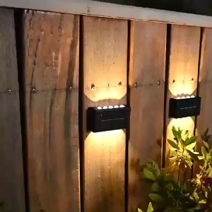 12 LED Solar Light Outdoor Waterproof Wall Lamp Street Garden Decorative Light