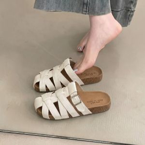 XUJIA | Womens Easy-on Slip-on Hollow-out Woven Summer New Sandals